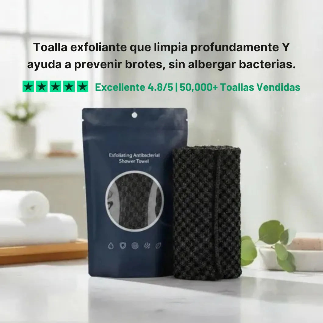 La Toalla Exfoliante Antibacterial para Ducha